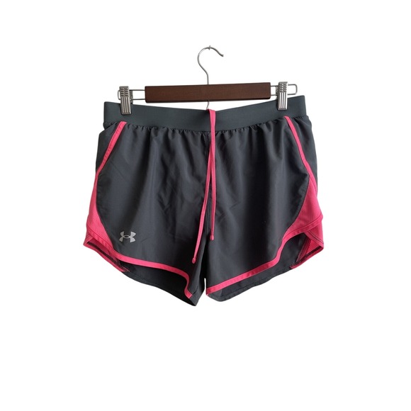 Under Armour Running Shorts Hot‎ Pink Trim Athletic Gym Activewear S - Picture 1 of 5